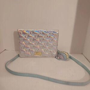Luv Betsey by Betsey Johnson Hologram Silver Quilted Star Crossbag
